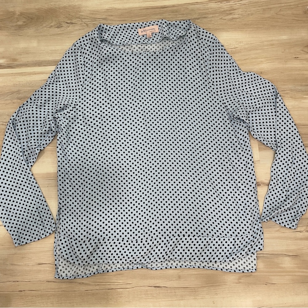 Philosophy Women’s Polka Dot Blouse Size Large